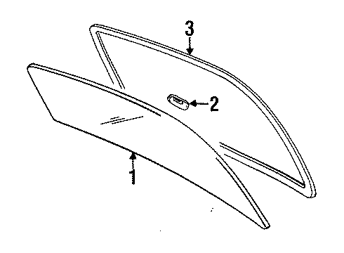 1997 Toyota Tercel Back Glass, Reveal Moldings Diagram