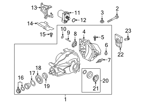 2021 Toyota GR Supra Axle & Differential - Rear Diagram