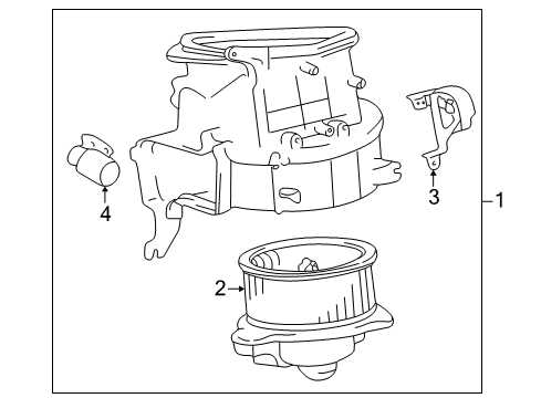 2001 Toyota 4Runner Blower Motor & Fan, Air Condition Diagram 1 - Thumbnail