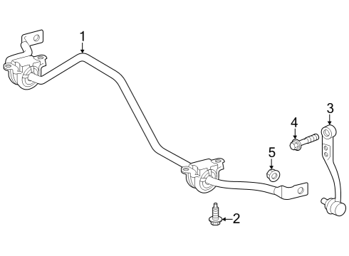 2024 Toyota Grand Highlander Stabilizer Bar & Components - Rear Diagram 2 - Thumbnail