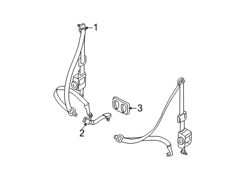 2001 Toyota Tacoma Seat Belt Diagram 3 - Thumbnail