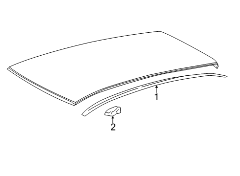 2013 Toyota Yaris MOULDING, Roof Drip Diagram for 75552-52180