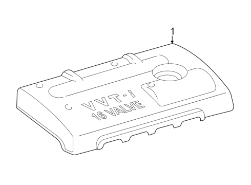 2007 Toyota Matrix Engine Appearance Cover Diagram