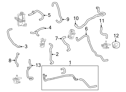 2023 Toyota bZ4X Hoses, Lines & Pipes Diagram