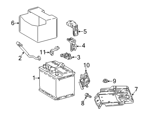 2018 Toyota Prius C Terminal Assembly, BATTE Diagram for 90982-05062