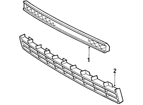 1986 Toyota Supra Radiator Grille Diagram for 53111-14390