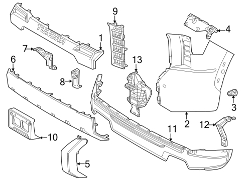 2024 Toyota Tundra Bumper & Components - Front Diagram