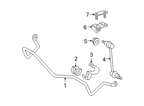 2005 Toyota Tundra Bracket, STABILIZER Diagram for 48824-AF010