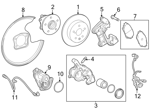 2023 Toyota bZ4X Brake Components Diagram