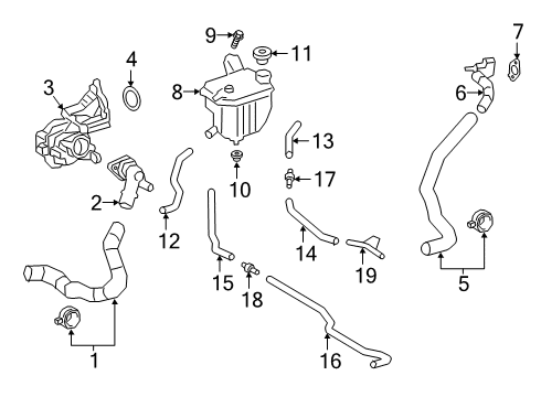 2020 Toyota Corolla Hose, Water By-Pass Diagram for 16296-F2010