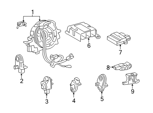 2021 Toyota Avalon Air Bag Components Diagram 2 - Thumbnail