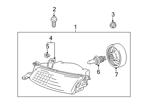 2000 Toyota Solara Bulbs Diagram