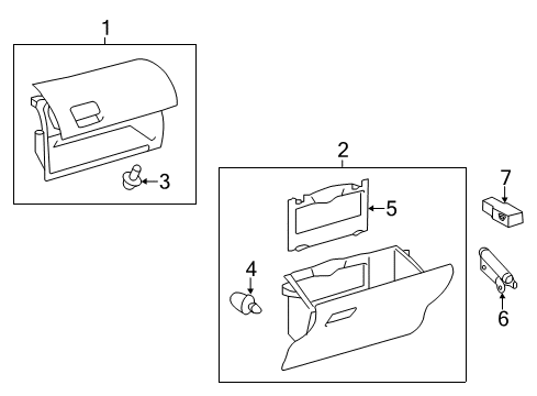 2013 Toyota Prius V Glove Box Diagram