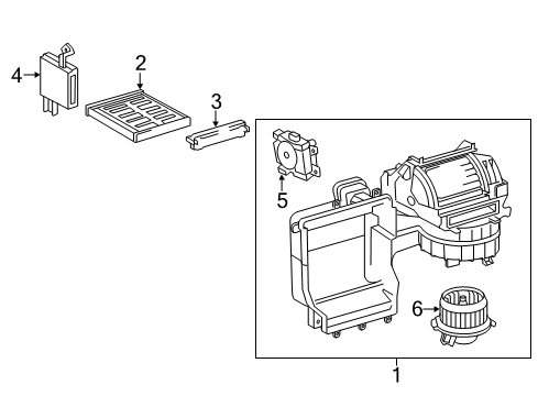 2008 Toyota Camry HVAC Case Diagram 2 - Thumbnail