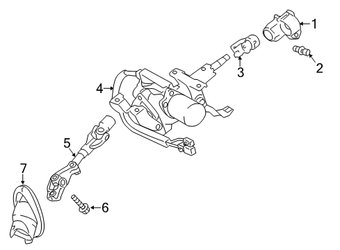 2015 Scion iQ Steering Column & Wheel, Steering Gear & Linkage Diagram 2 - Thumbnail