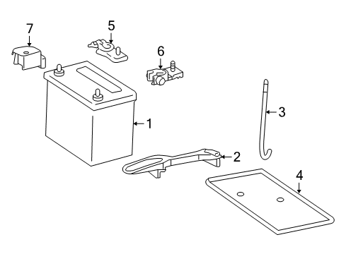 2009 Toyota Land Cruiser Clamp Sub-Assy, Battery Diagram for 74404-60150