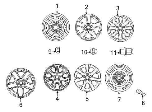 2005 Toyota Camry Wheel, Disc Diagram for 42611-2A080