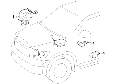 2024 Toyota Sequoia SENSOR ASSY, AIR BAG Diagram for 89170-0C702