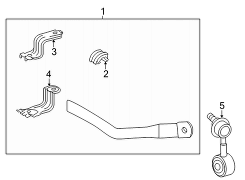 2024 Toyota Tundra Stabilizer Bar & Components - Front Diagram