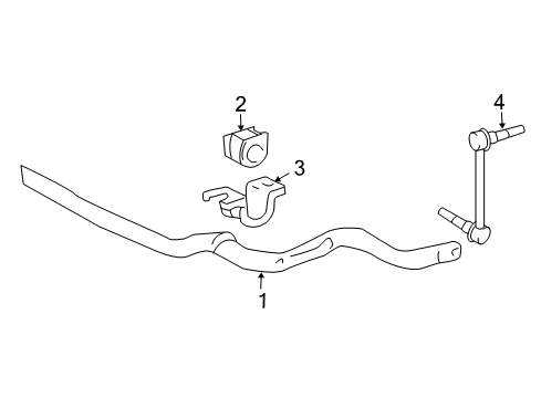 2006 Toyota 4Runner Stabilizer Bar & Components - Front Diagram