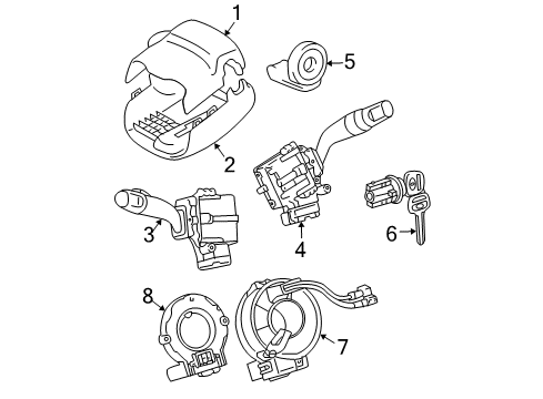 2004 Toyota Sienna Cover, Steering Column, LWR Diagram for 45287-08020-B0