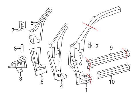 2017 Toyota Tundra Hinge Pillar, Rocker Diagram 3 - Thumbnail