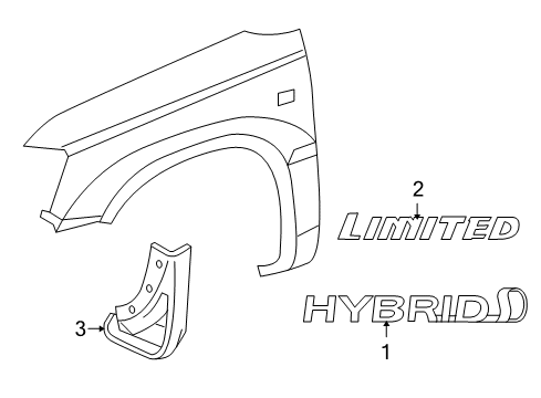 2006 Toyota Highlander Exterior Trim - Fender Diagram 2 - Thumbnail