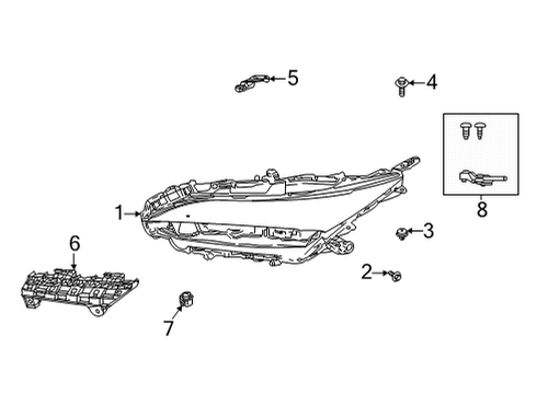 2022 Toyota Venza Headlamps Diagram 1 - Thumbnail