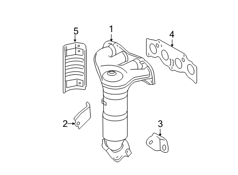 2008 Toyota Camry Exhaust Manifold Stay Diagram for 17118-28070