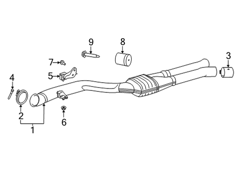 2022 Toyota GR Supra Support, Exhaust PIP Diagram for 17565-WAA04