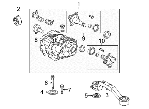 2006 Toyota Highlander Axle & Differential - Rear Diagram