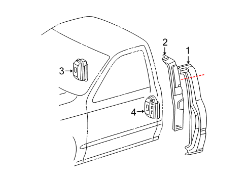 2001 Toyota Tacoma Side Panel & Components Diagram 3 - Thumbnail