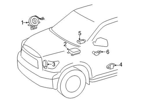 2024 Toyota Tundra Air Bag Components Diagram 2 - Thumbnail