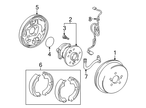 2003 Toyota Solara Rear Brakes Diagram 2 - Thumbnail