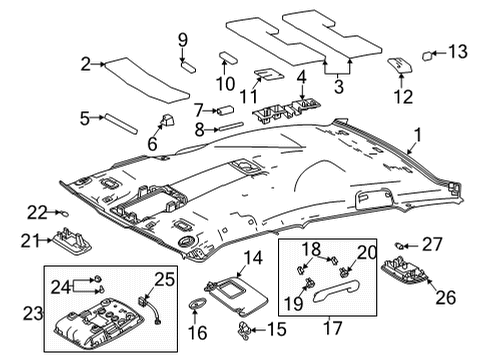 2019 Toyota Mirai Lamp Assembly, Vanity Diagram for 81340-06030