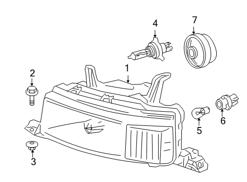 2004 Scion xB Bulbs Diagram