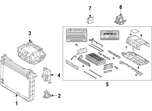 2015 Toyota Avalon Hybrid Components, Battery Diagram