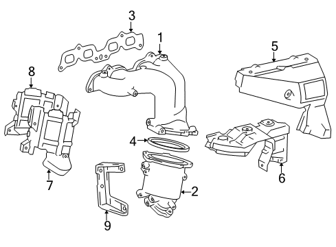 1996 Toyota RAV4 Exhaust Manifold Diagram