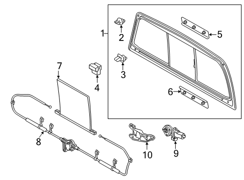 2018 Toyota Tundra Back Glass & Hardware, Reveal Moldings Diagram 4 - Thumbnail