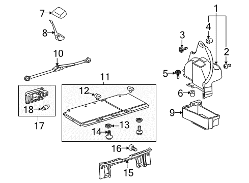 2008 Toyota Yaris Interior Trim - Rear Body Diagram