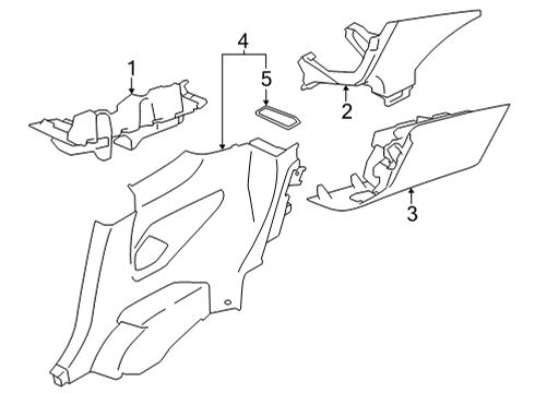 2023 Toyota GR86 Interior Trim - Quarter Panels Diagram