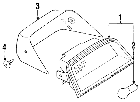 1991 Toyota Corolla High Mount Lamps Diagram