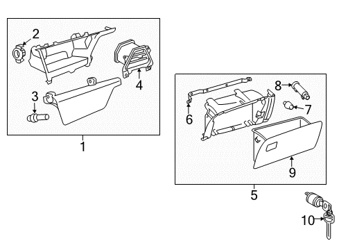 2015 Toyota Sienna Glove Box Diagram