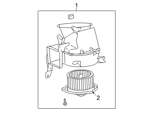 1999 Toyota Tacoma Blower Assy, Heater, Front Diagram for 87130-04031