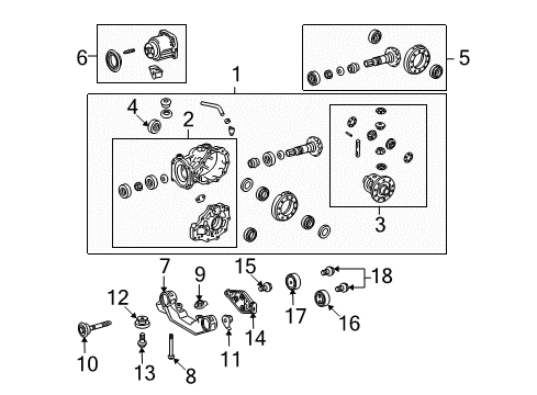 2010 Toyota Venza Axle & Differential - Rear Diagram