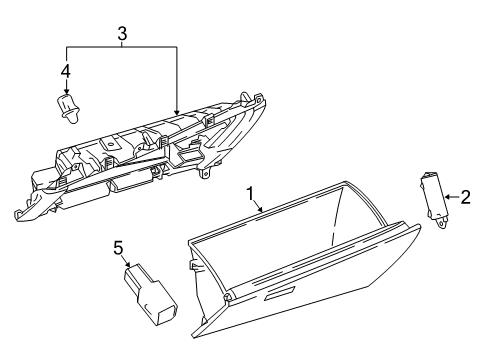 2021 Toyota C-HR Door Assembly, Glove Com Diagram for 55550-10130-C1