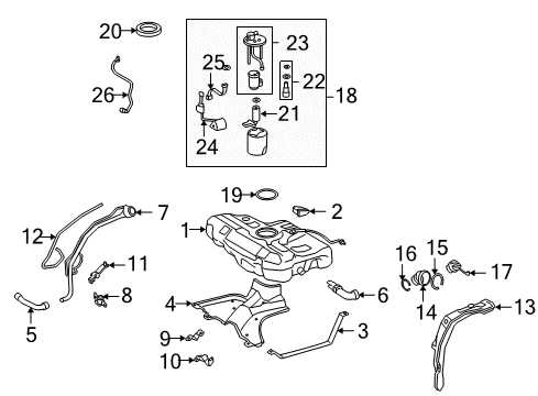 2011 Toyota Corolla Tube, Charcoal Canister Outlet Diagram for 77779-12040