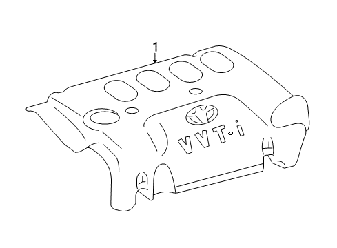 2008 Toyota Yaris Engine Appearance Cover Diagram