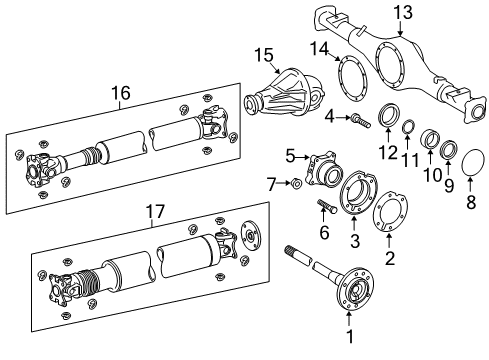 2008 Toyota Tundra Axle & Differential - Rear Diagram