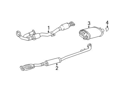 2003 Toyota Camry Exhaust Components Diagram 2 - Thumbnail